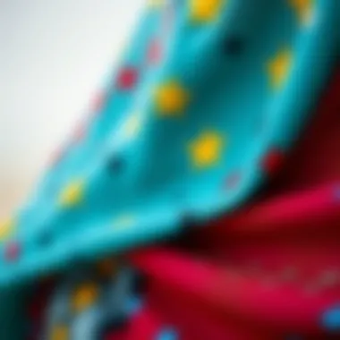 Close-up of fabric textures used in contemporary ponchos