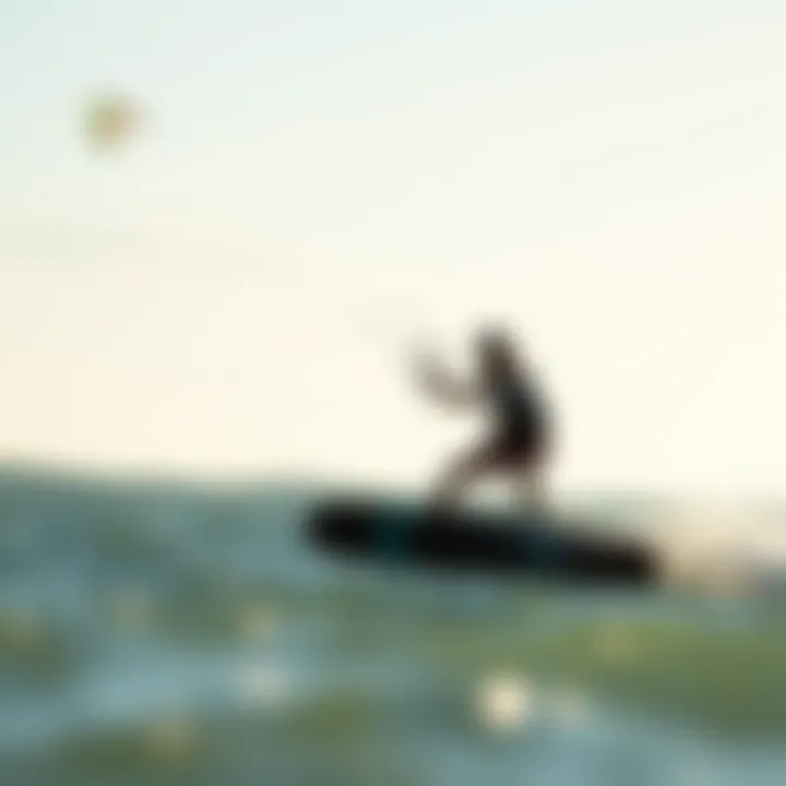 Kiteboarder showcasing advanced riding techniques on a foil board