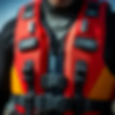 Innovative Features of Life Vests for Enhanced Kiteboarding Close-up of a high-performance life vest showcasing its features