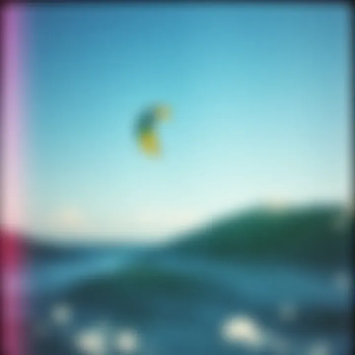 Optimal Wind Conditions for Kiteboarding A kite soaring in a vibrant blue sky, showcasing perfect wind conditions for kiteboarding.