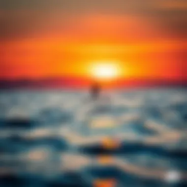 Stand-Up Paddleboarding at sunset