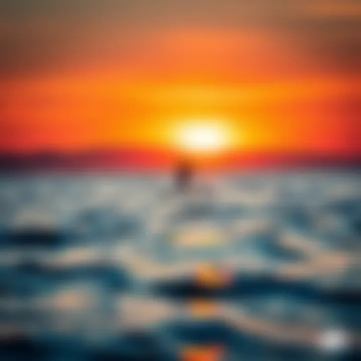 Stand-Up Paddleboarding at sunset