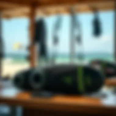 Eco-friendly kiteboarding gear on display