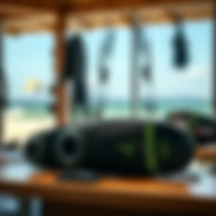 Eco-friendly kiteboarding gear on display