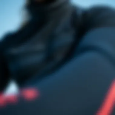 Neoprene Material for Cold Water Wet Suits Close-up of neoprene material used in cold water wet suits for kiteboarding.