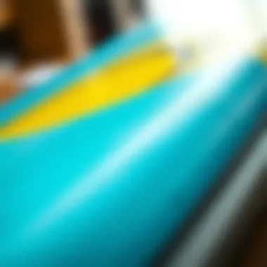 Close-up of construction materials for wing foil boards