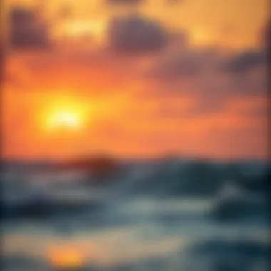 Sunset view at Tourmaline Beach with waves