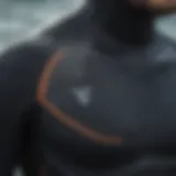 Close-up of Truli wetsuit showcasing innovative material texture