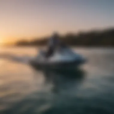 Efoiling at Dusk: A Tranquil Ride A serene efoiling scene at sunset