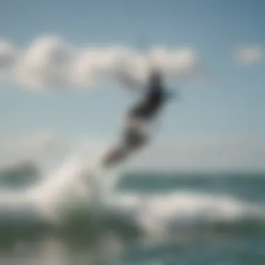 Kiteboarders enjoying a day at the beach with electric pumps