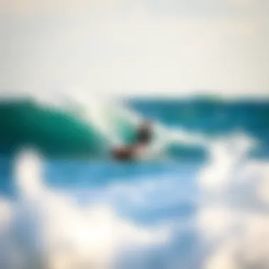 A kitesurfer expertly navigating waves with a Flexifoil kite