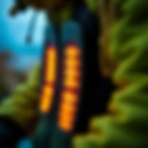 Internal Technology of Heated Drysuits Detailed view of a heated drysuit showcasing internal heating elements