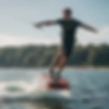 A kiteboarder mastering advanced hydrofoil techniques on the water.