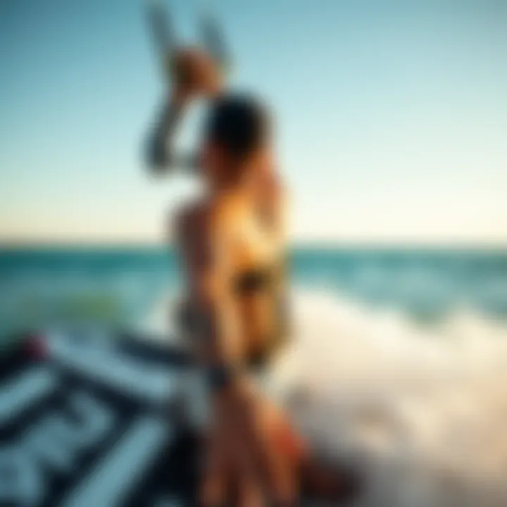 Comfort and Fit in Kitesurfing Kitesurfer demonstrating the comfort and fit of an Ion harness while riding