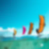 Kite size comparison for kiteboarding
