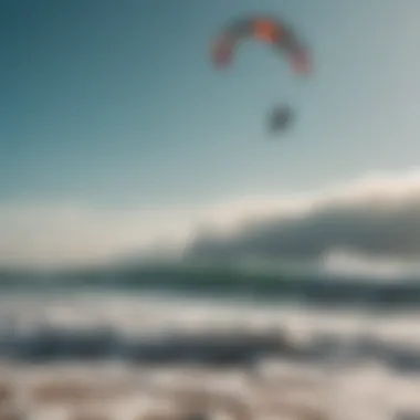 A scenic kitesurfing location with waves