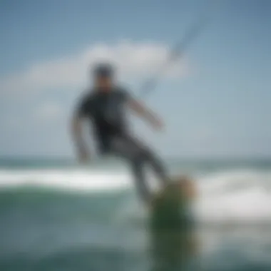 Experience the Thrill of Pure Wave Kiteboarding A kiteboarder gracefully riding a pure wave