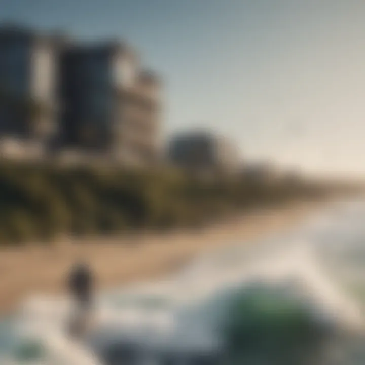 A group of kiteboarders sharing experiences and tips on a beach