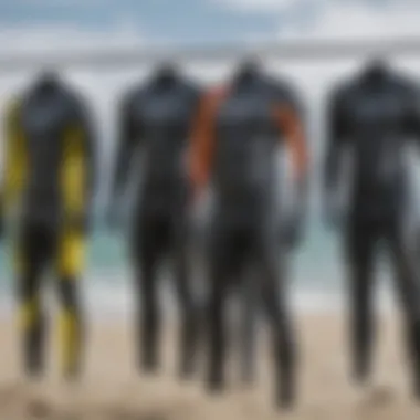 Array of wetsuit designs and materials