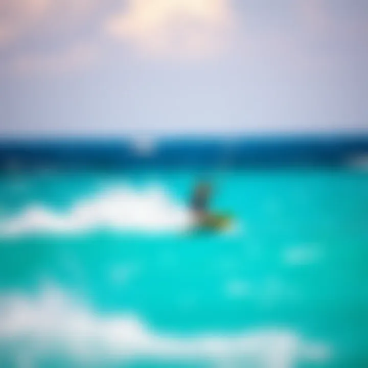 Kiteboarder navigating the turquoise waters of St. Barthélemy