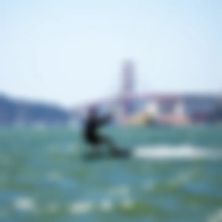 Prime kiteboarding locations along the San Francisco bay