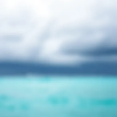 Rainclouds gathering over the ocean