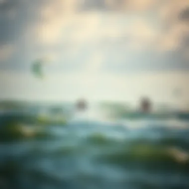 Kiteboarders taking advantage of the wind and waves on Jekyll Island