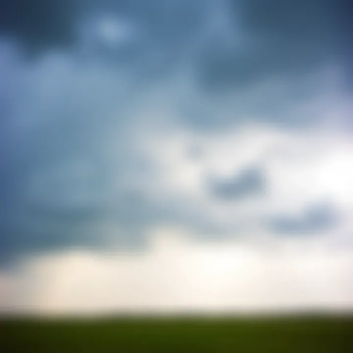 A thunderstorm approaching Jekyll Island, showcasing seasonal weather patterns