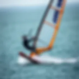 Wind foil in action on the water