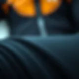 Close-up of neoprene material showcasing flexibility