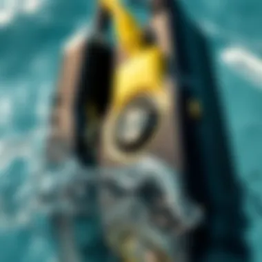 Close-up of waterproof MP3 player controls