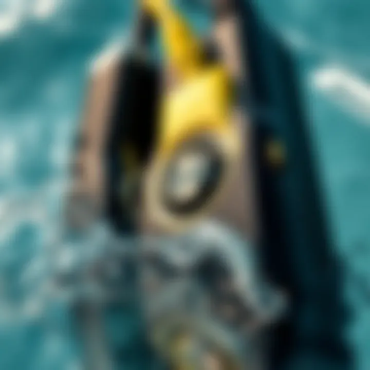 Close-up of waterproof MP3 player controls