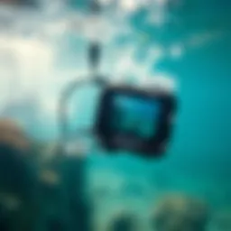 Durable waterproof MP3 player submerged in water