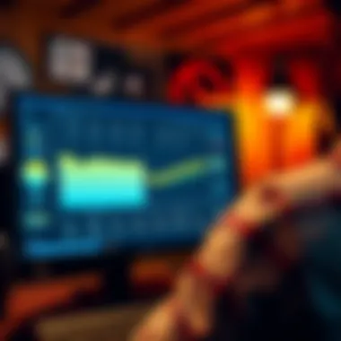 Forecasting tools displayed on a computer screen with wave data