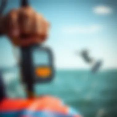 WeatherFlow Wind Meter in action during a kiteboarding session