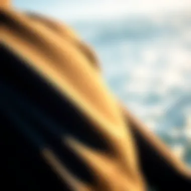 A close-up view of a high-performance wetsuit material showcasing its texture and flexibility