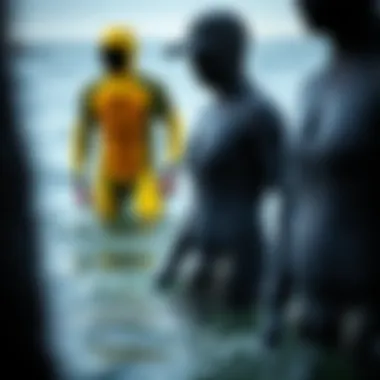 A selection of wetsuits designed for cold water conditions