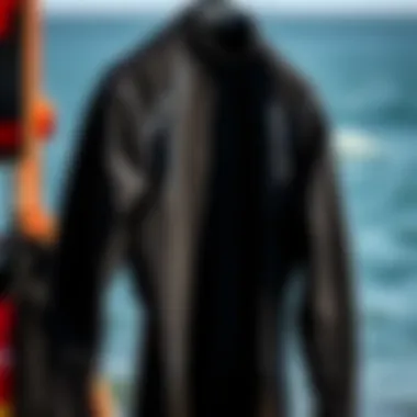 Wetsuit Care and Maintenance Tips A well-maintained wetsuit hanging to dry, emphasizing care and maintenance tips.
