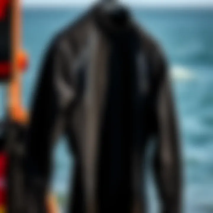 Wetsuit Care and Maintenance Tips A well-maintained wetsuit hanging to dry, emphasizing care and maintenance tips.