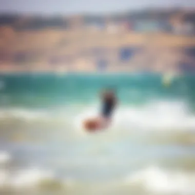 Kiteboarding enthusiasts enjoying the waves