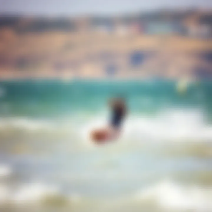 Kiteboarding enthusiasts enjoying the waves