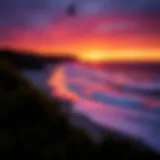 Scenic view of Witsands beach at sunset