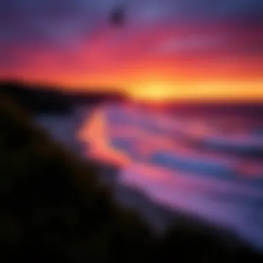 Scenic view of Witsands beach at sunset